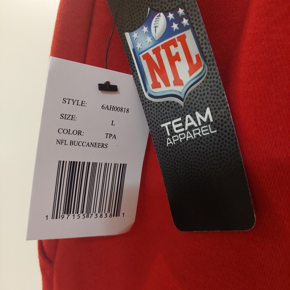 Red Tampa Bay Buccaneers Joggers Sweatpants  Large NWT - Picture 5 of 8